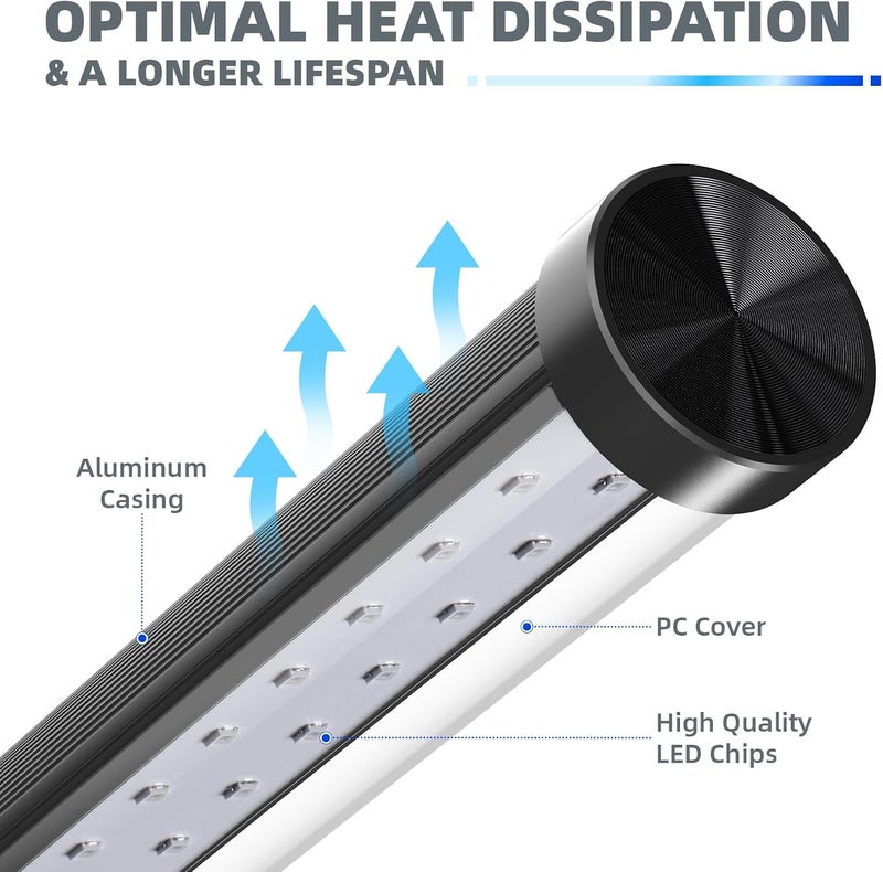 Barrina LED Black Lights, T10 Vertical Standing Table Blacklight Fixture, 14W, 385-400nm, 1FT Desktop Led Black Light with Stand and On/Off Switch, Perfect for Party - Image 4